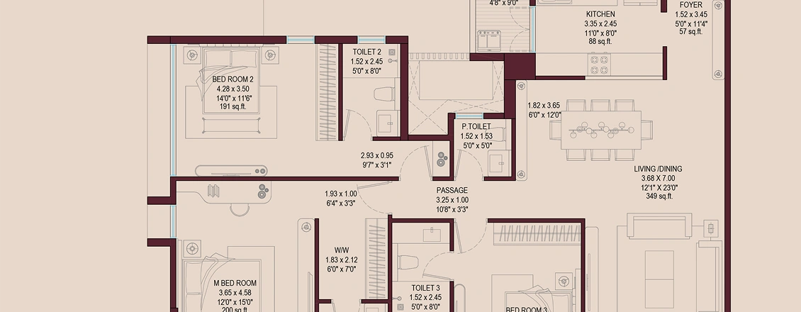 1 BHK Plan